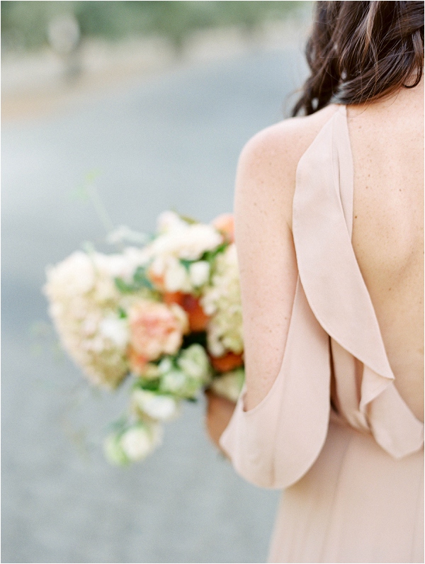 bride with ruffle dress