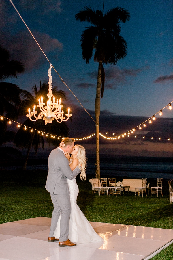 first dance at sunset in maui