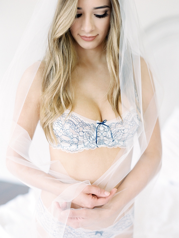 bride holding veil
