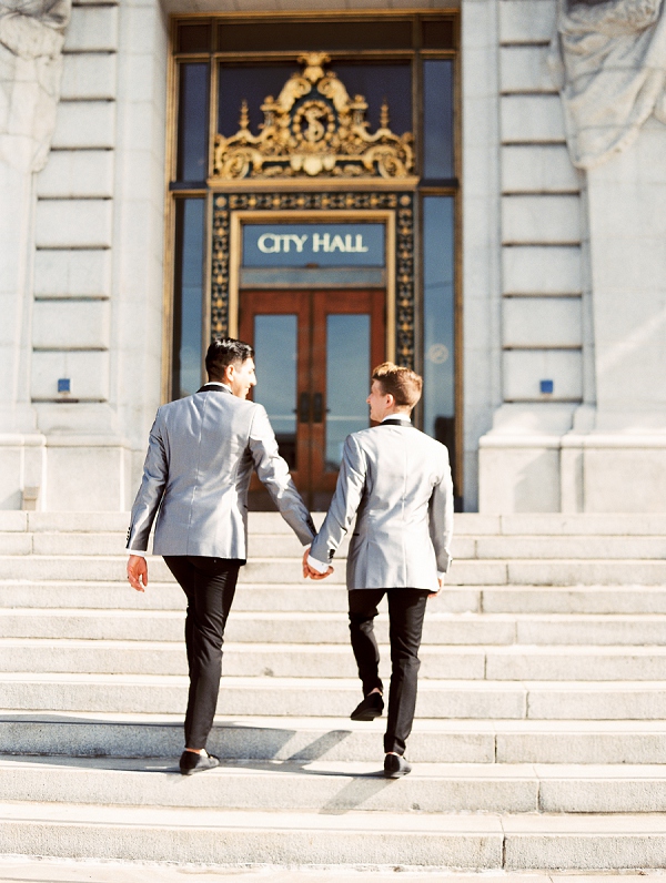 holding hands city hall