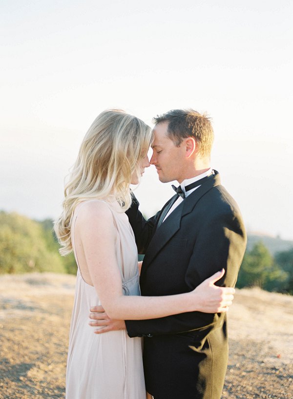 Mt Tam Engagement session. man and woman kissing.  location near san francisco in marin county