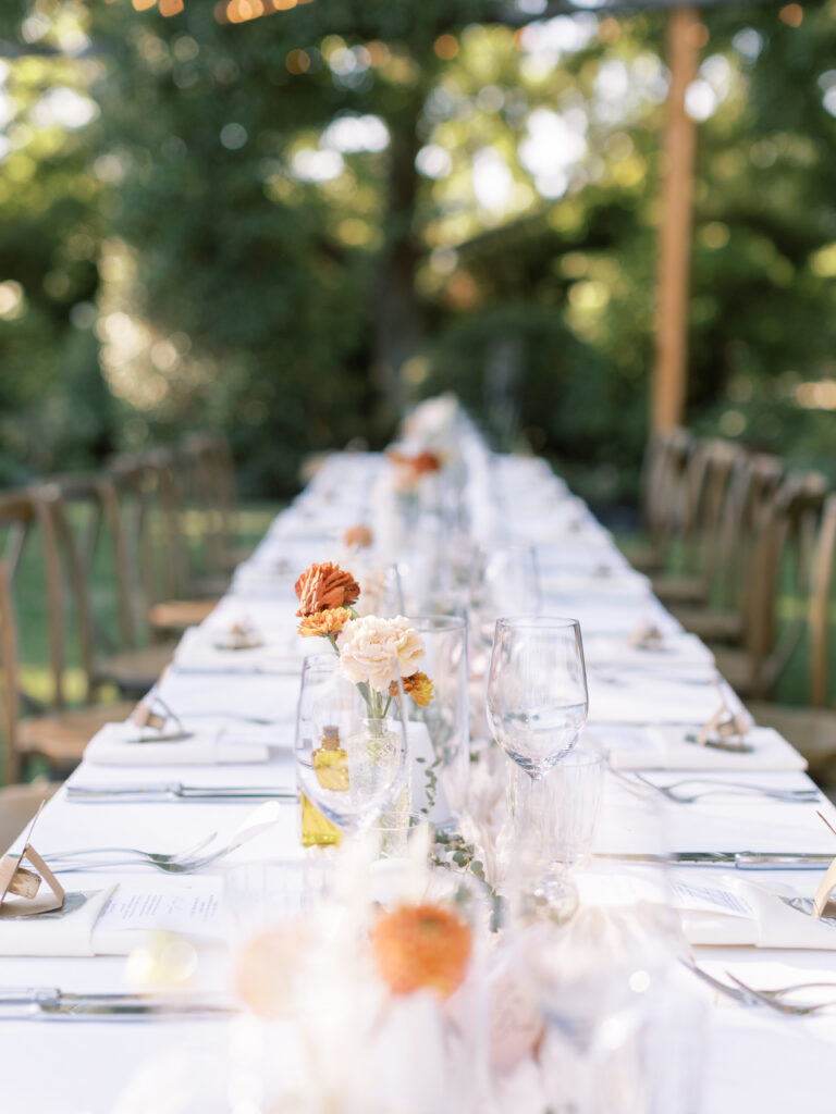 wedding reception table. Tres Posti Napa Valley Wedding